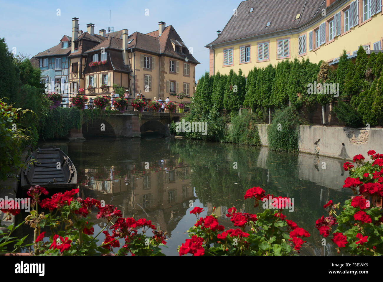 La rivière Lauch Petite Venise Colmar Alsace France Banque D'Images