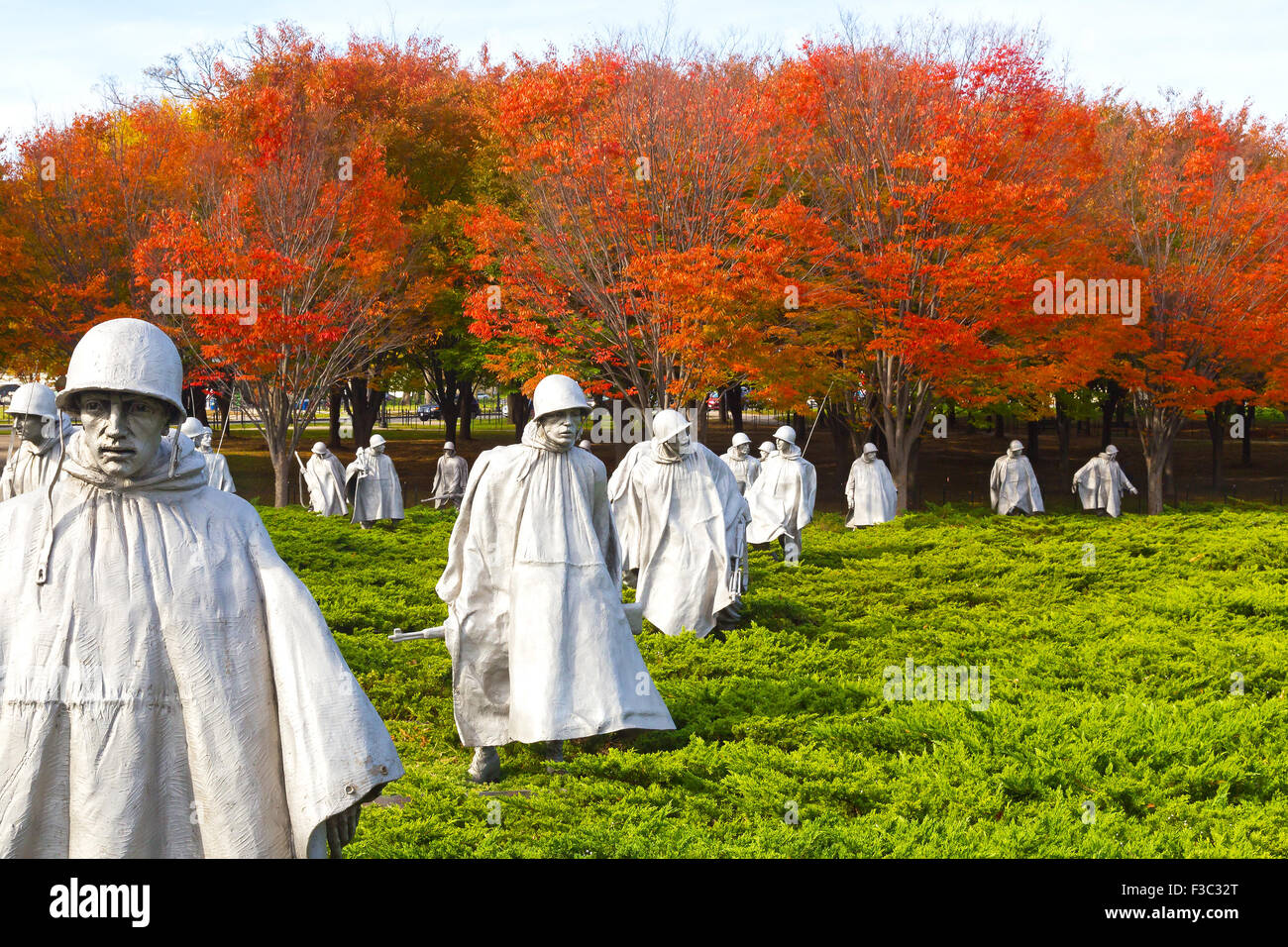 Korean War Veterans Memorial sur le National Mall à Washington DC, USA Banque D'Images