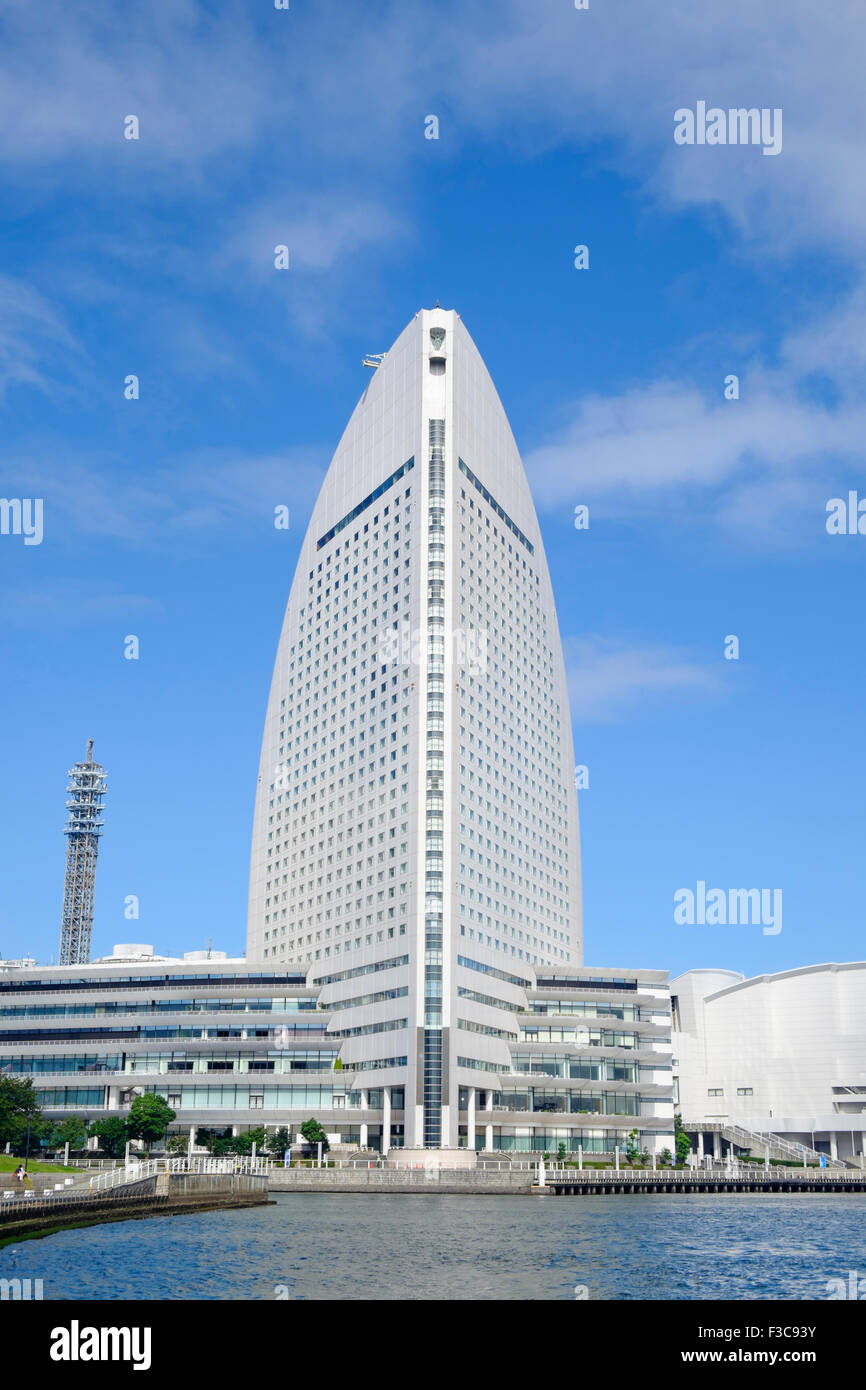 View of modern hôtel Intercontinental de Minato Mirai, Yokohama, Japon Banque D'Images