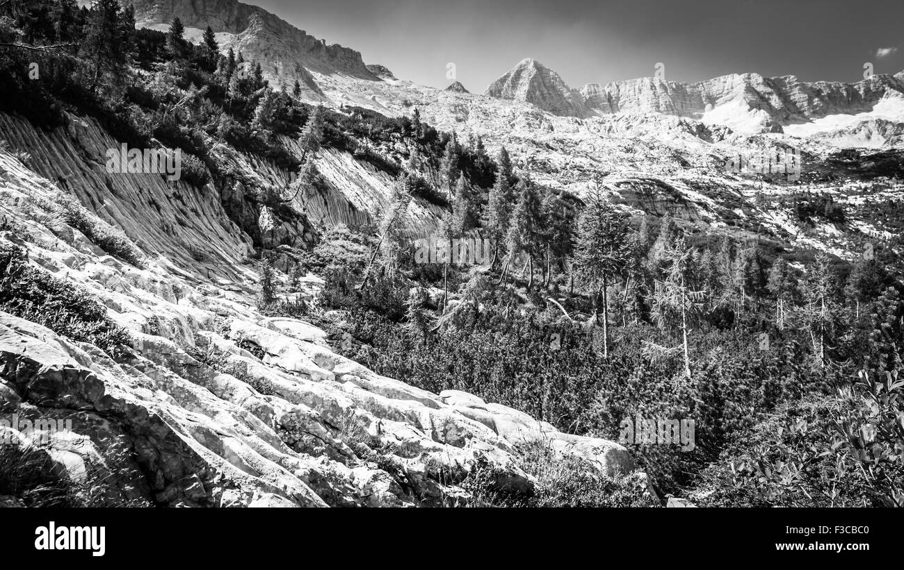 Une vue sur les alpes par un jour d'été en Italie Banque D'Images