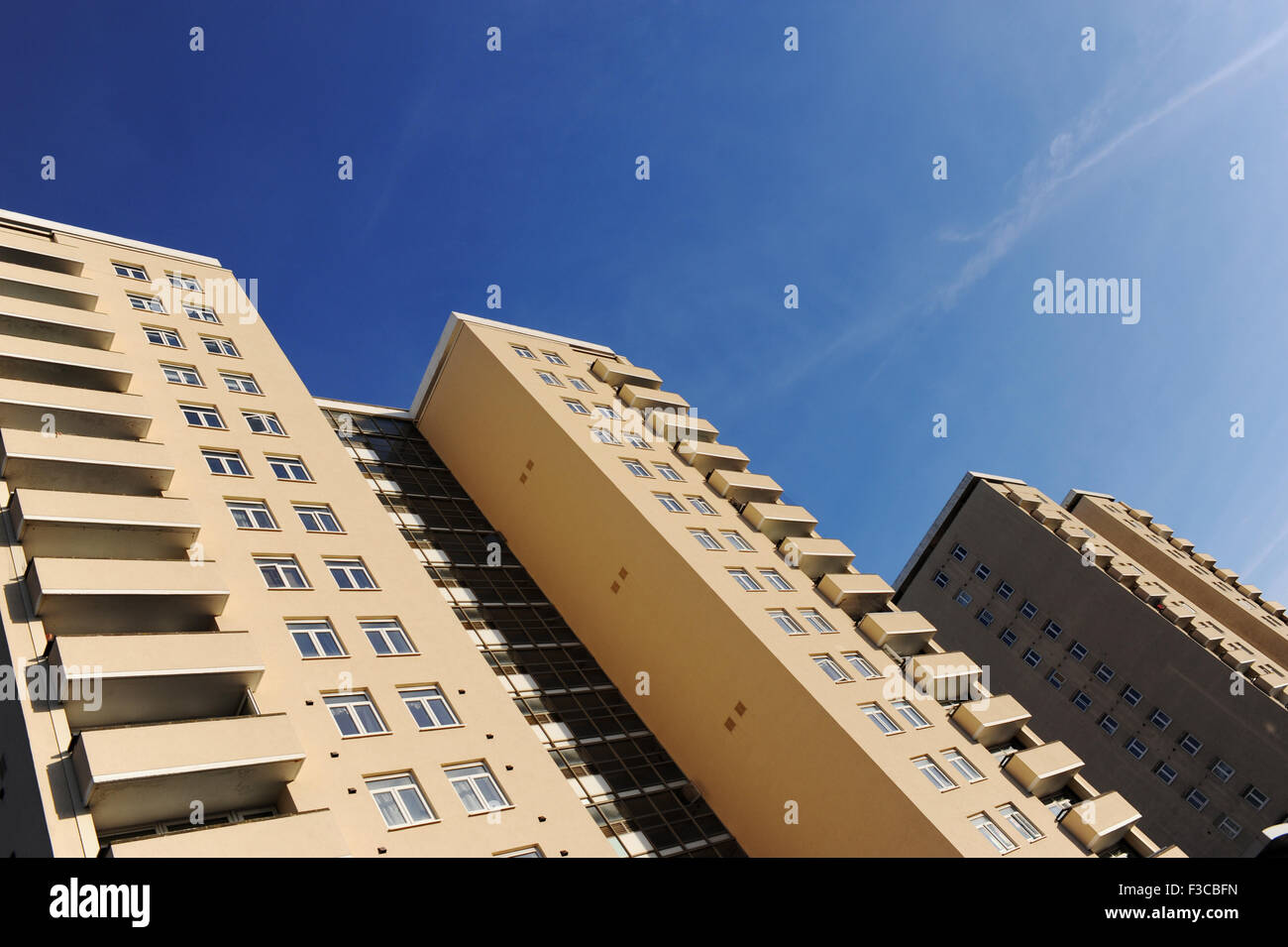 Brighton et Hove ville typique des immeubles d'appartements en Conseil de kemptown secteur Sussex UK Banque D'Images