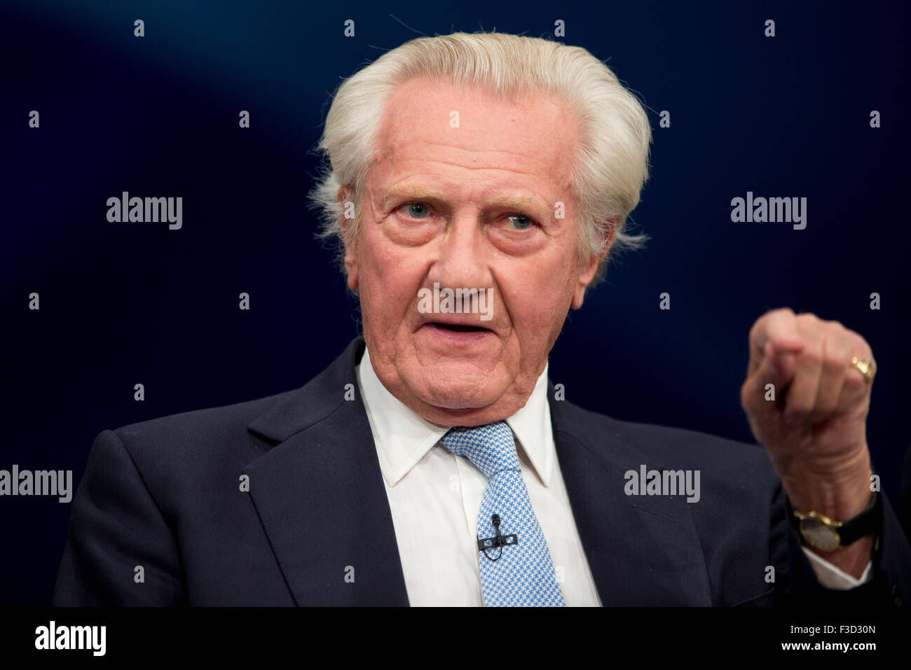 Manchester, UK. 5e octobre 2015. Michael Heseltine parle au jour 2 de la 2015 conférence du parti conservateur à Manchester. Credit : Russell Hart/Alamy Live News. Banque D'Images