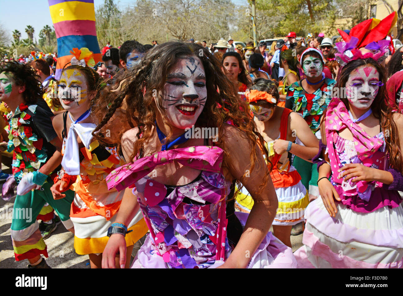 Carnaval de Pourim en Israël Banque D'Images