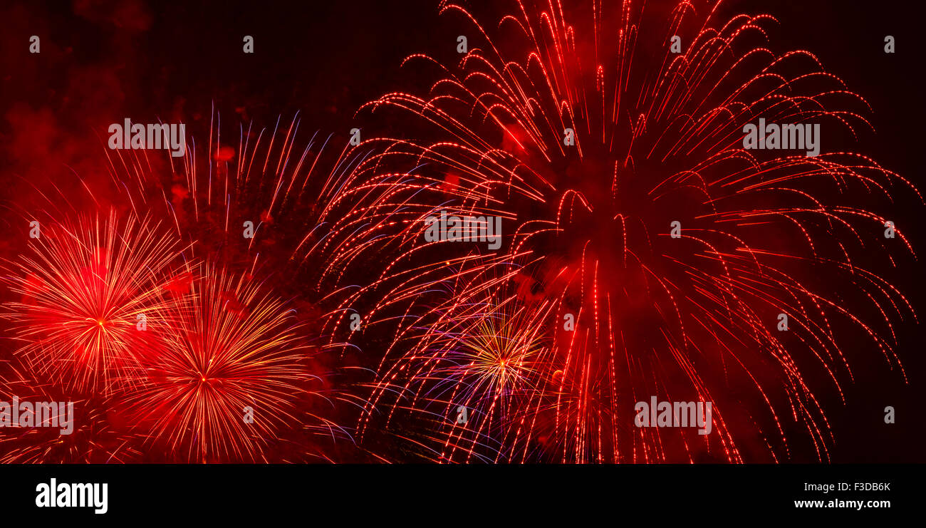 Célébration de la Journée de l'indépendance avec Fireworks Banque D'Images