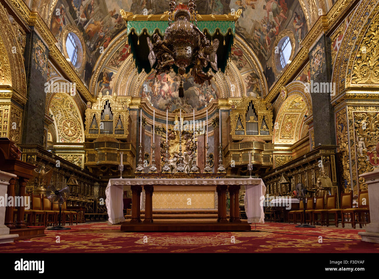 Co-Cathédrale Saint-Jean de La Valette Banque D'Images