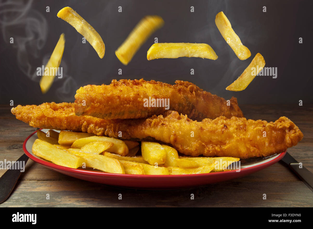 Anglais traditionnel fish and chips Banque D'Images