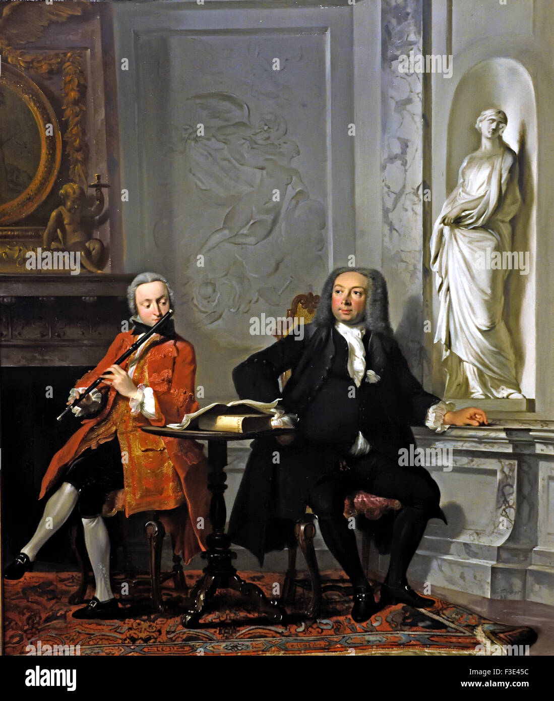 Jeronimus Tonneman et son fils Jeronimus ( Les Diletantes ) Cornelis TROOST 1696 - 1750 Pays-Bas Néerlandais Banque D'Images