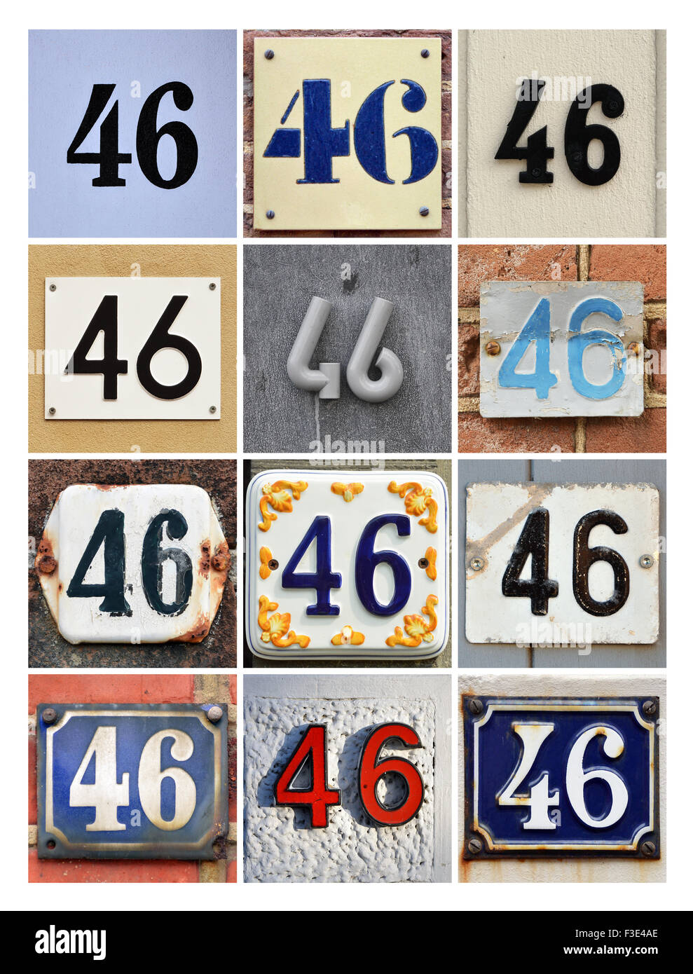 Numéro 46 Banque D'Images