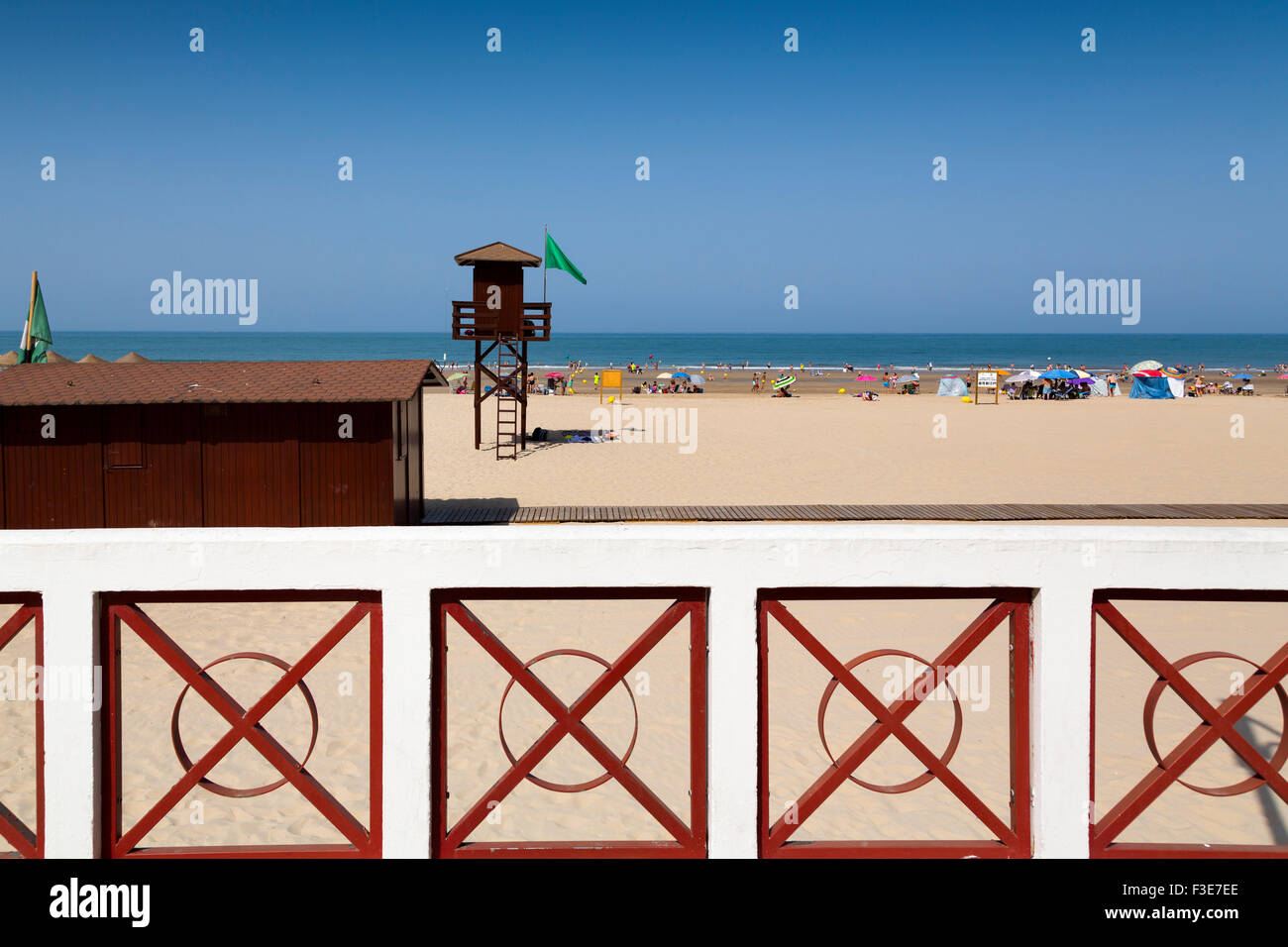 La promenade de la plage Victoria Cadiz Andalousie Espagne Banque D'Images