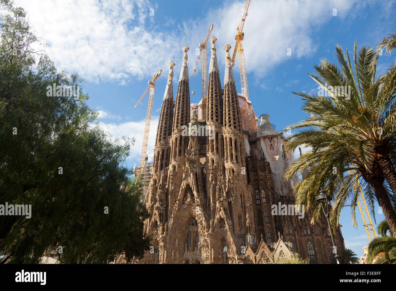 La Sagrada Familia est une grande église de Barcelone, Catalogne, Espagne Banque D'Images