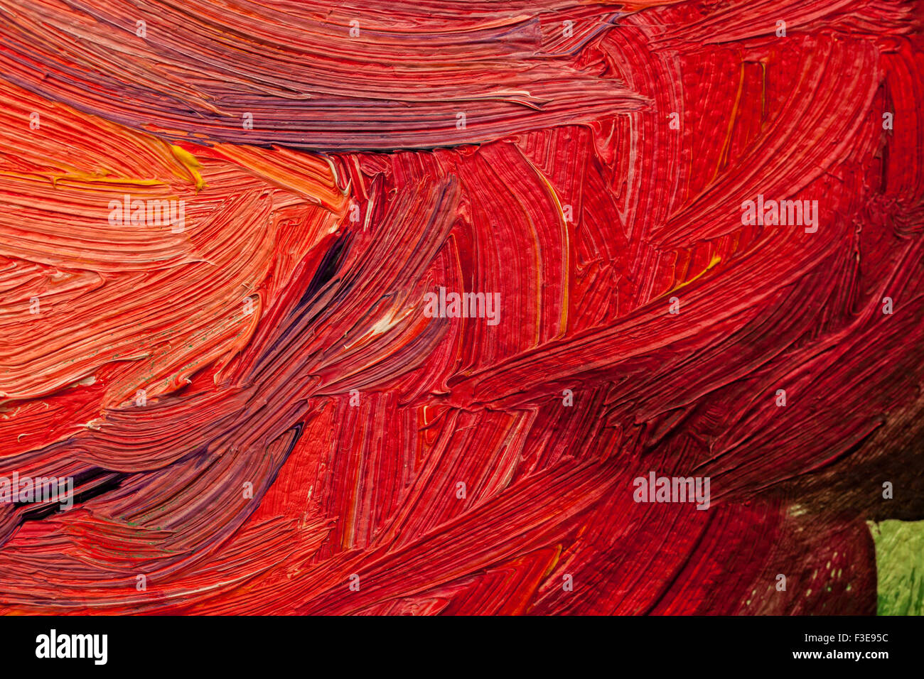 L'huile abstrait texture peint sur toile Banque D'Images