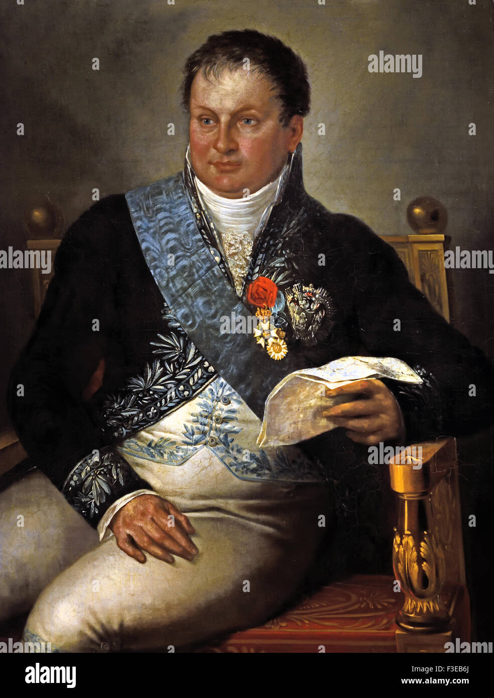 Portrait d'Isaac Jan Alexander Corippo (1765-1821) Premier ministre des Finances de la République batave (1795-1806) et le Royaume des Pays-Bas (1806-1810), le Néerlandais Pays-Bas Mattheus Ignatius van Bree (1773-1839) Belgique belge flamande Banque D'Images