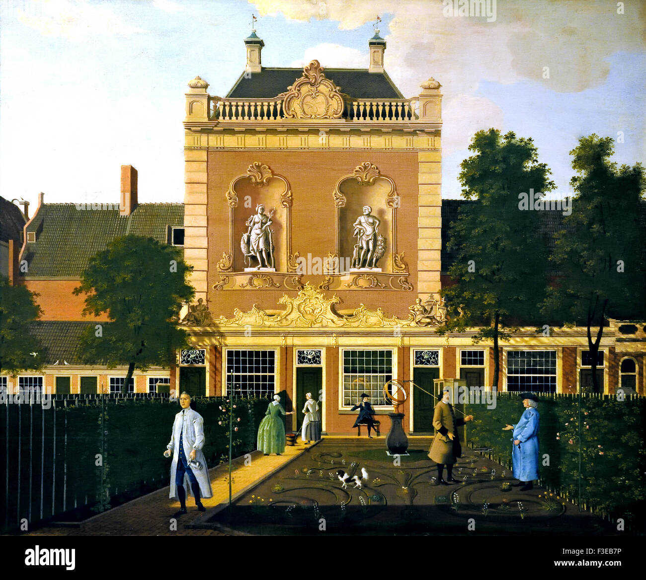 Il jardin et de Coach House à Amsterdam Keizersgracht 524 1772 Hendrik Keun1738 - 1787 Pays-Bas Néerlandais Banque D'Images