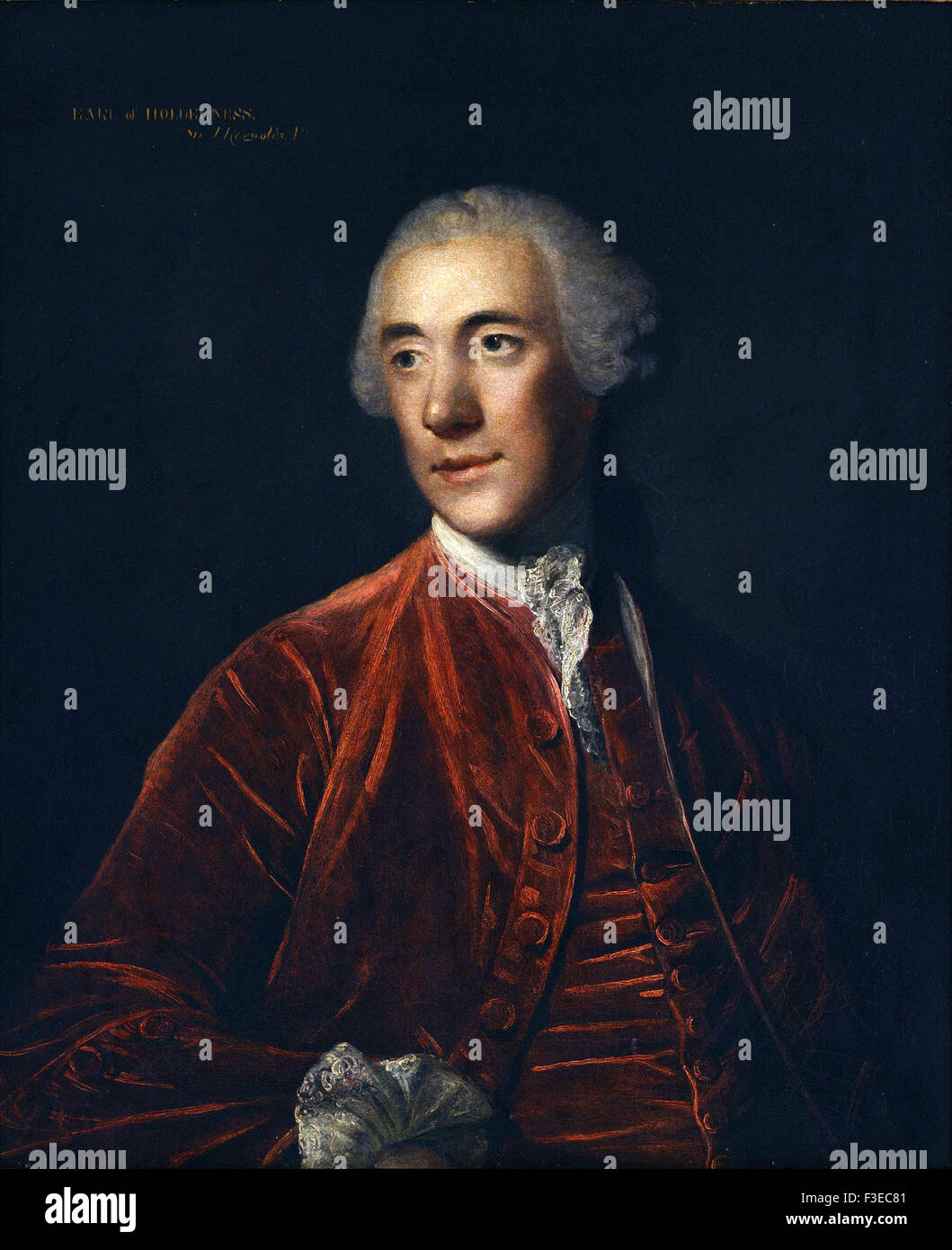 Sir Joshua Reynolds - Robert d'Arcy, 4e comte de Holderness Banque D'Images