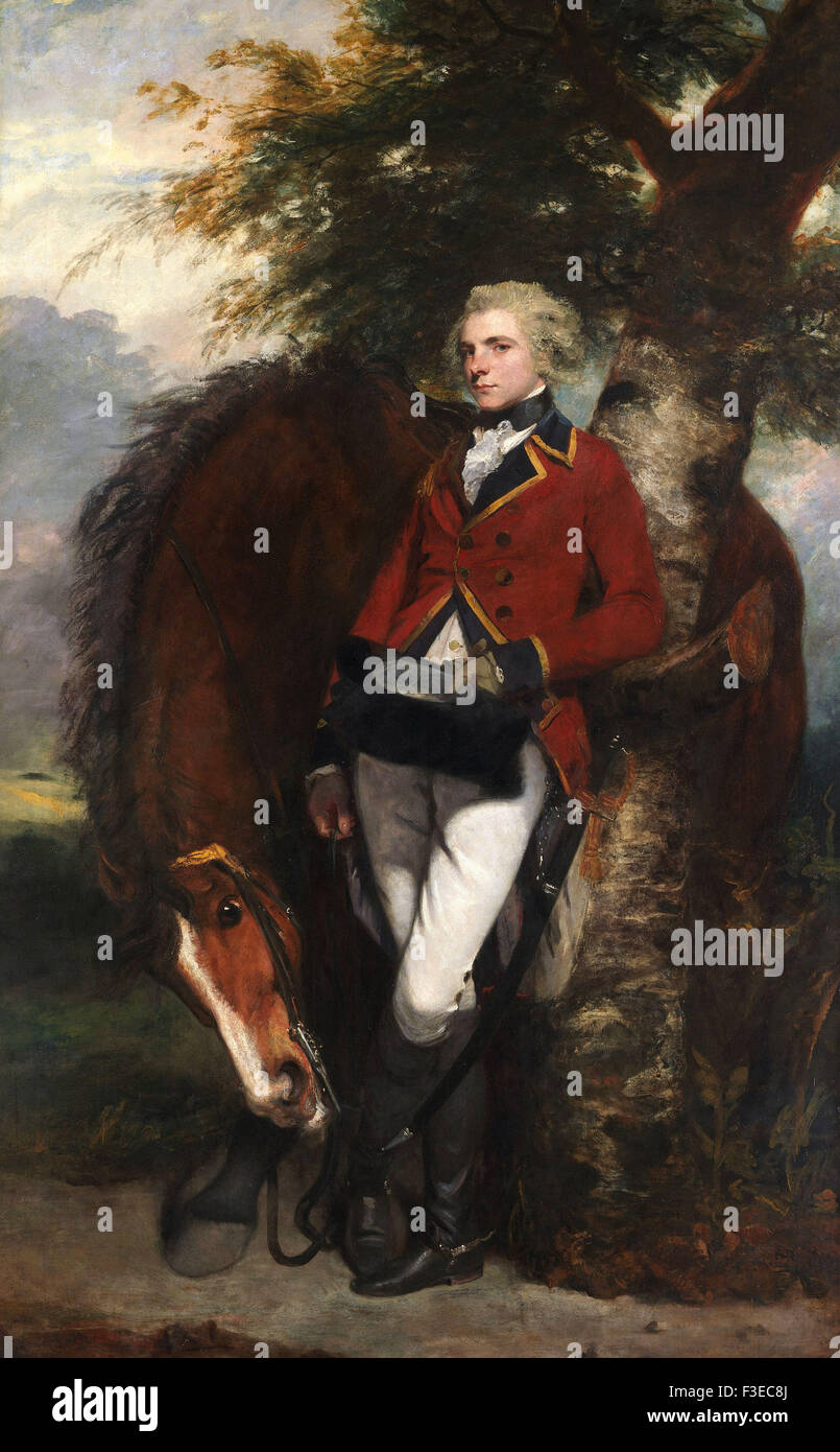 Sir Joshua Reynolds - le capitaine George Coussmaker H. K. Banque D'Images