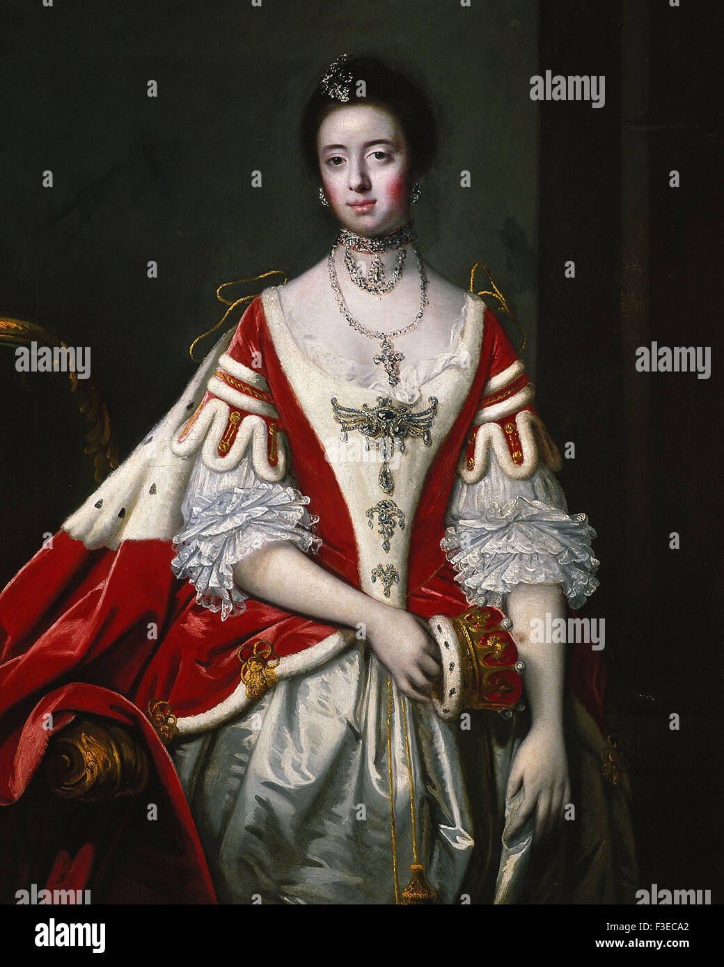 Sir Joshua Reynolds - Frances, comtesse de Dartmouth Banque D'Images