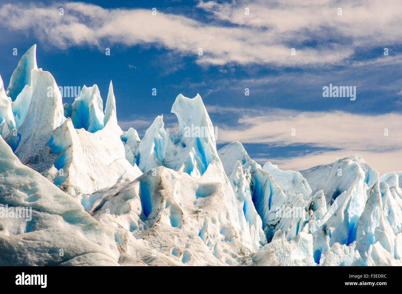 Des falaises de glace Glacier Perito Moreno Glacier Perito Moreno, Parc National, Patagonie, Argentine, Amérique du Sud Banque D'Images