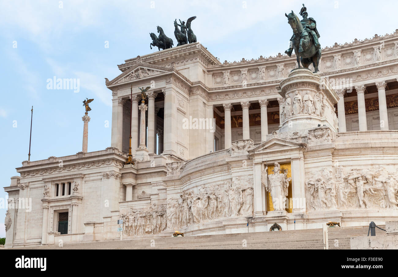 Altare della Patria, National Monument à Victor Emmanuel II, le premier roi d'Italie unifiée, Rome Banque D'Images