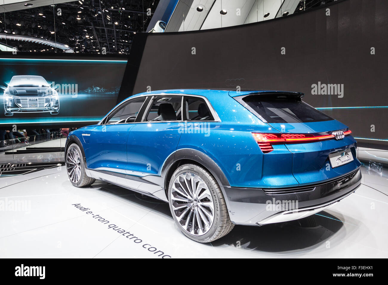 Audi e-tron Quattro concept à l'IAA International Motor Show 2015 Banque D'Images