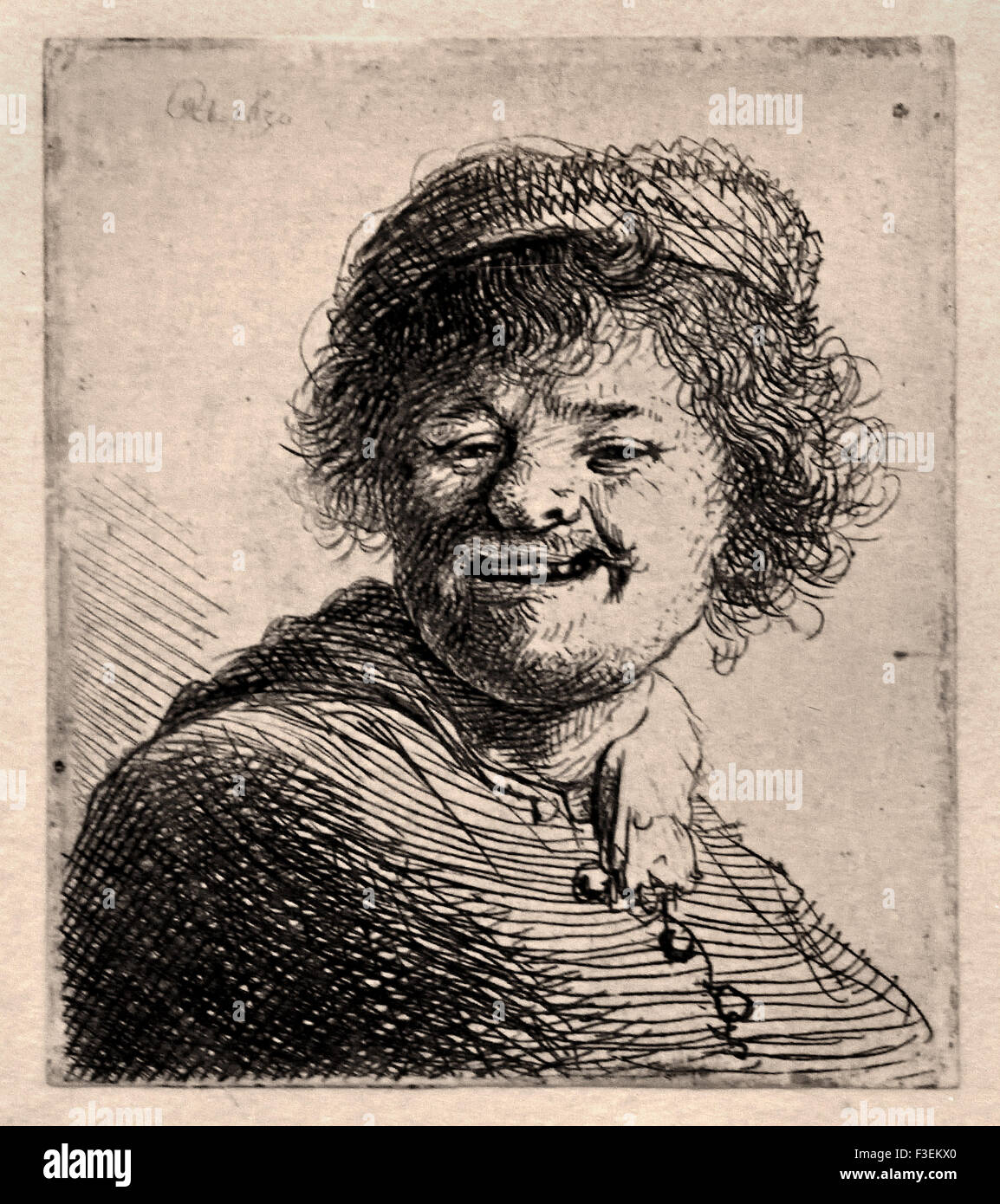 Rembrandt Harmenszoon van Rijn1606-1669 Pays-Bas néerlandais Etch Gravure Banque D'Images