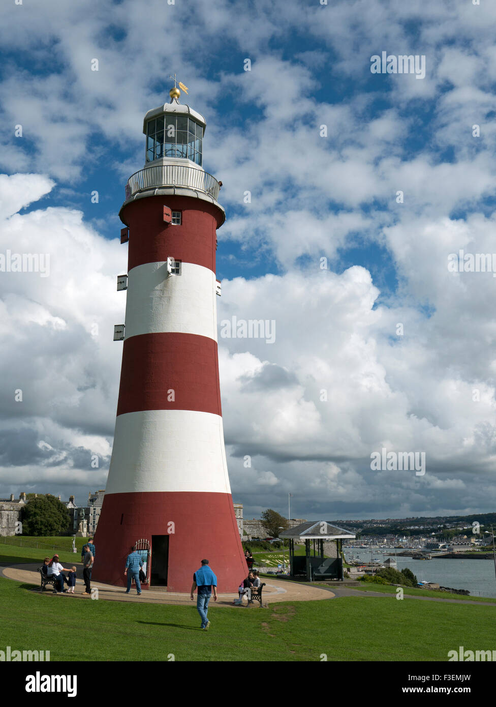 Smeaton's Tower lighthouse à Plymouth, Devon, Angleterre. Banque D'Images