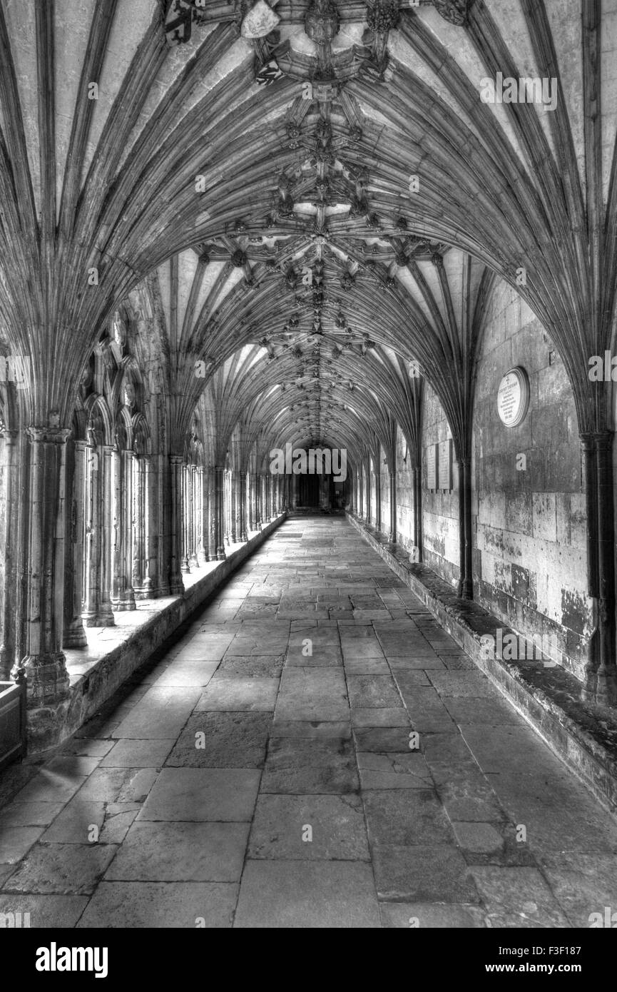 Cloître de la cathédrale de Canterbury Banque D'Images