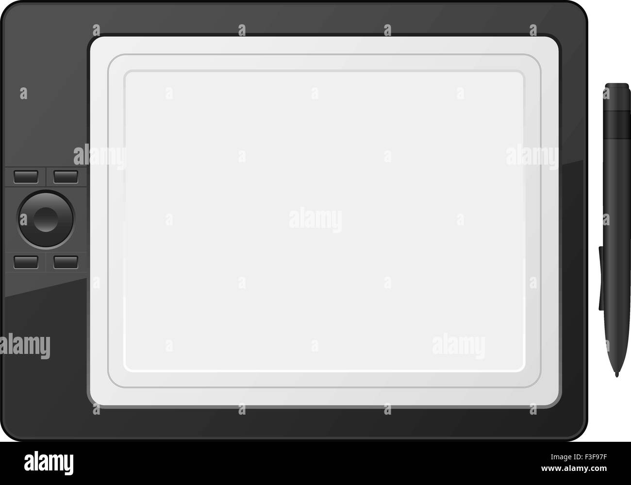 Tablette graphique sur un fond blanc. Vector illustration. Illustration de Vecteur