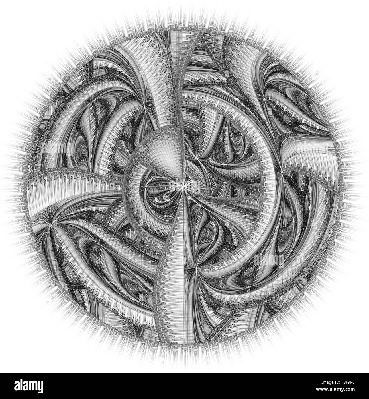 Ordinateur rendus 3d abstrait fond illustration fractale pour creative design Banque D'Images