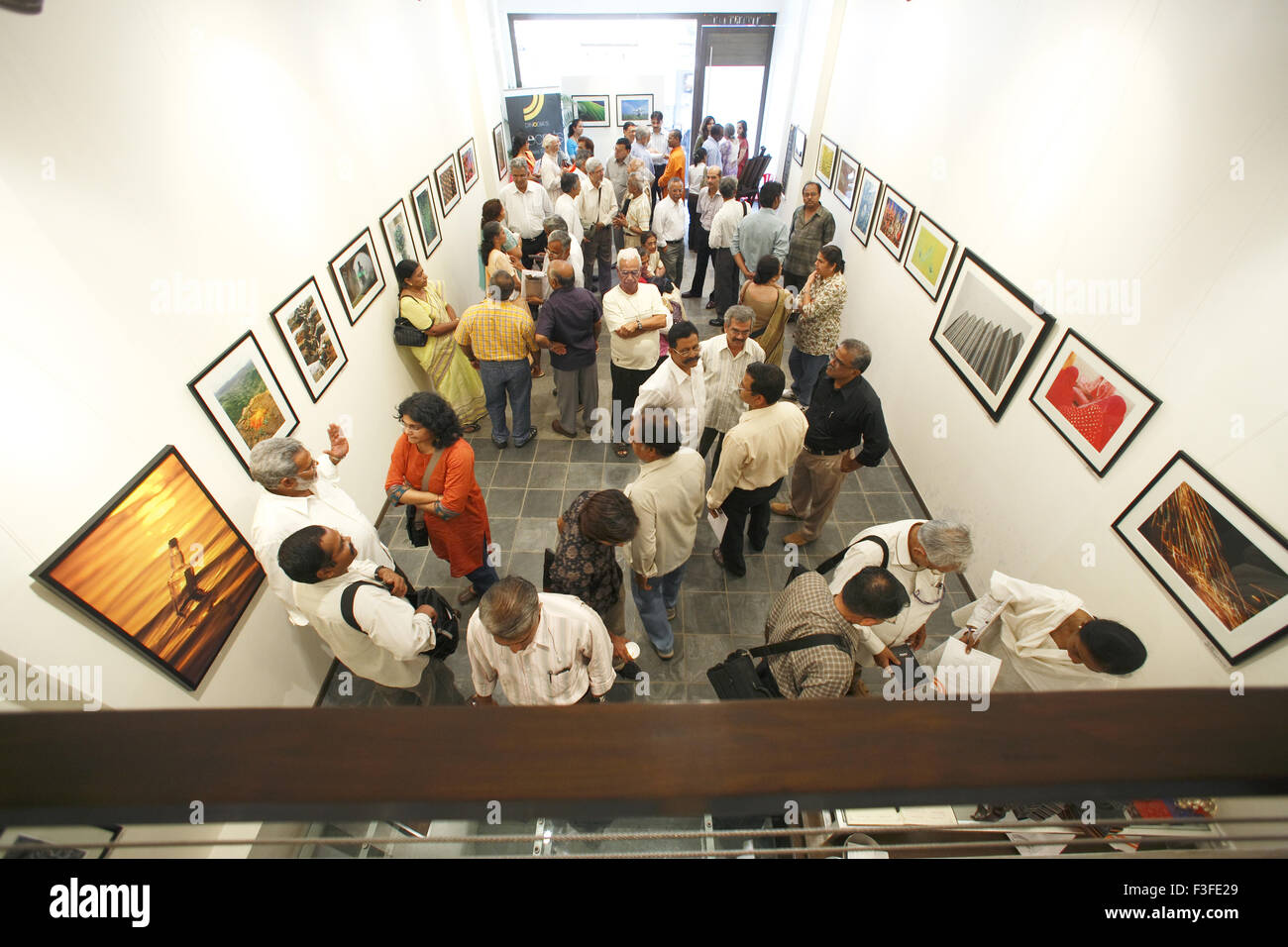 Exposition de photographie, Bees Saal Baad, Dinodia photo Library, point de vue, Art Gallery, Colaba, Bombay, Mumbai, Maharashtra, Inde, Asie Banque D'Images