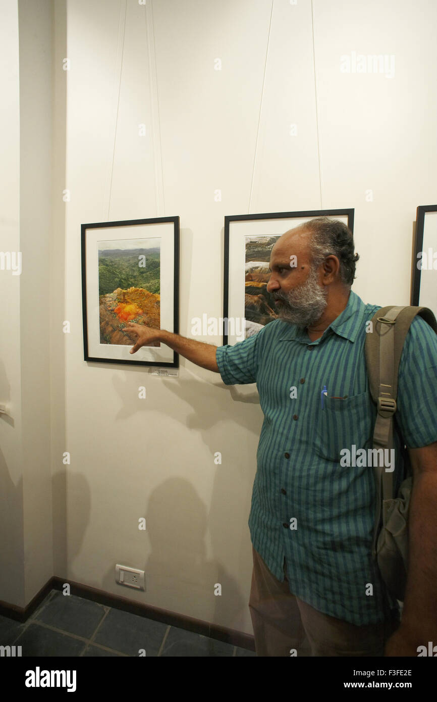 Exposition de photographie, Bees Saal Baad, Dinodia photo Library, point de vue, Art Gallery, Colaba, Bombay, Mumbai, Maharashtra, Inde, Asie Banque D'Images