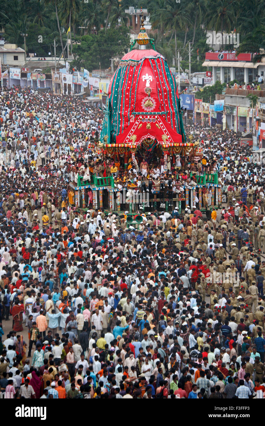 Rath Yatra ou char Festival de Lord Jagannath Puri Orissa en Inde - RPA 129269 Banque D'Images