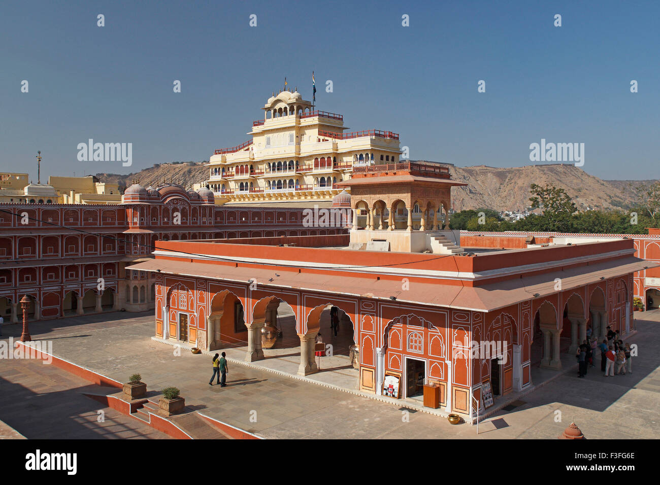 Palais de ville, ville rose, Jaipur, Rajasthan, Inde, Asie Banque D'Images