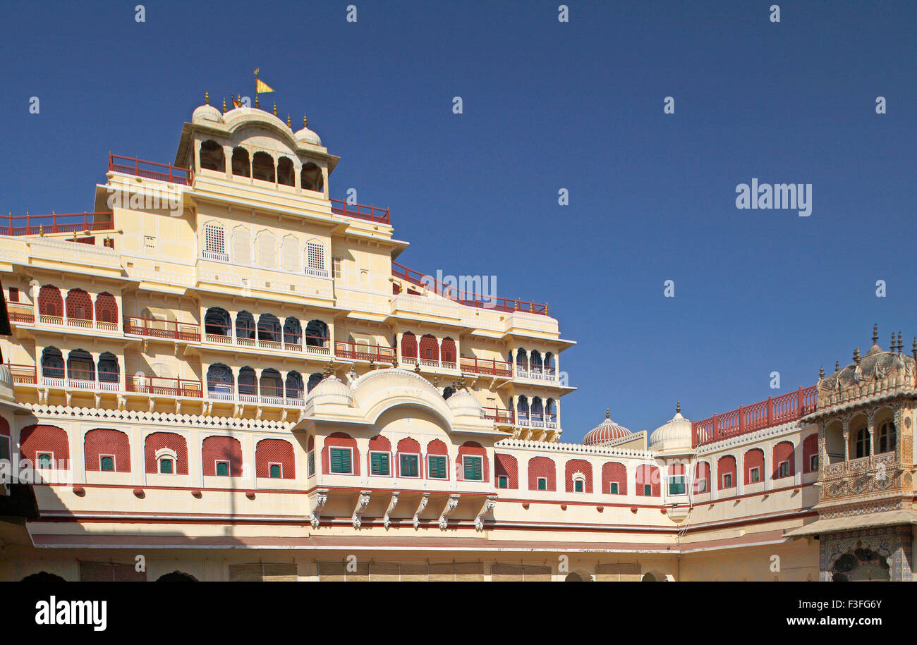 Palais de ville, ville rose, Jaipur, Rajasthan, Inde, Asie Banque D'Images
