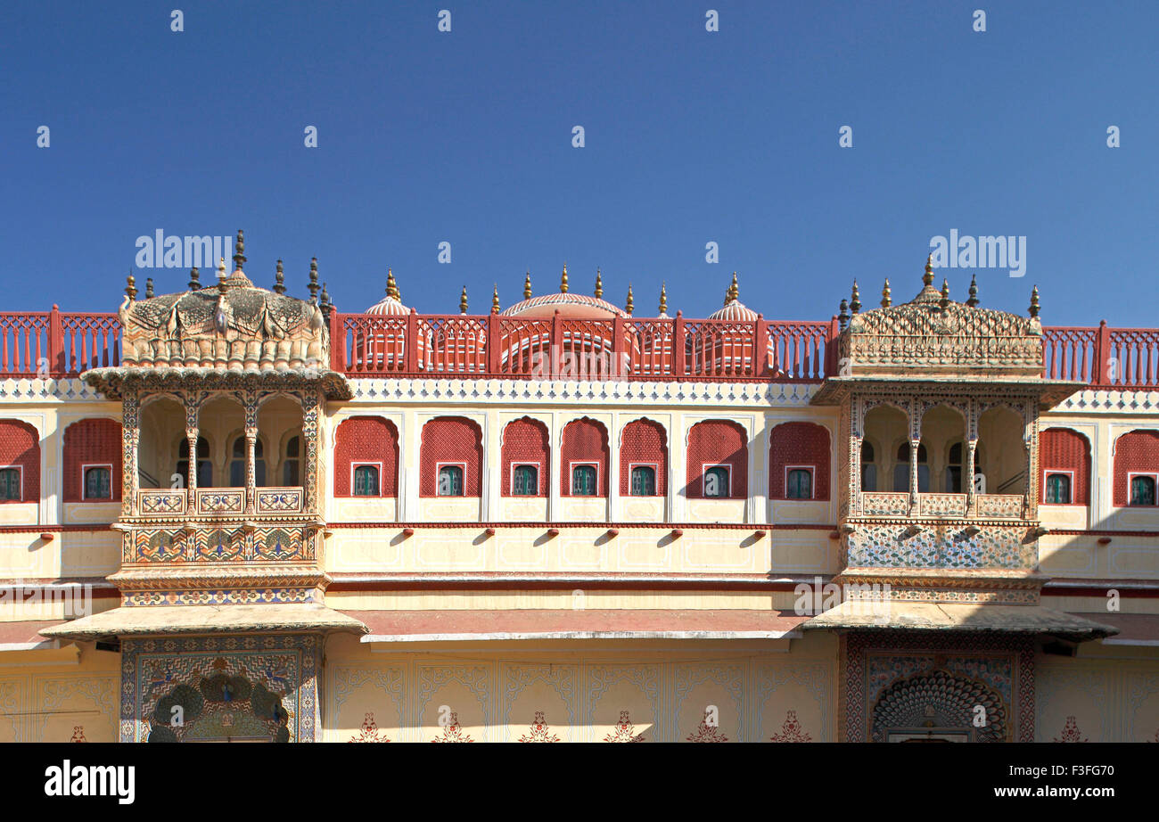 Palais de ville, ville rose, Jaipur, Rajasthan, Inde, Asie Banque D'Images