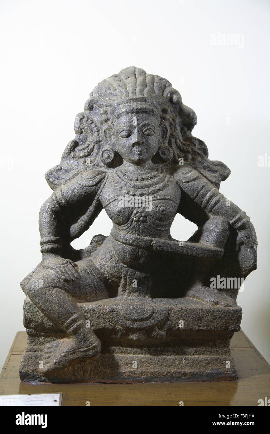 Sastha Kuzhithura statue en 17ème siècle après J.-C. Musée archéologique ; Padmanabhapuram Tamil Nadu ; Inde ; Banque D'Images