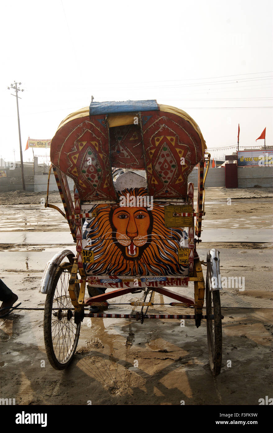Pousse-pousse à vélo, Inde, Asie Banque D'Images