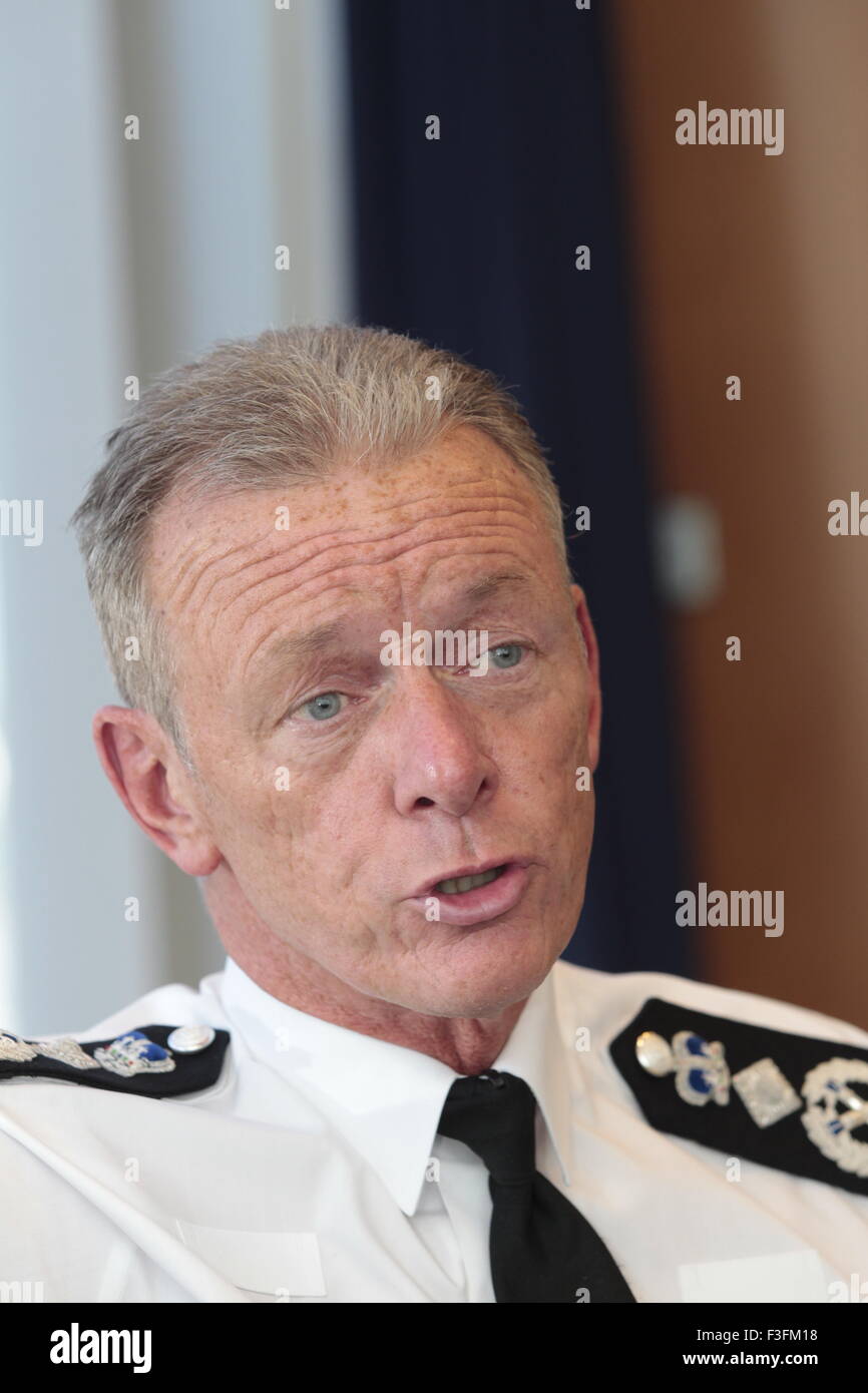 Sir Bernard Hogan-Howe, commissaire de la Police métropolitaine de Londres au Royaume-Uni Banque D'Images