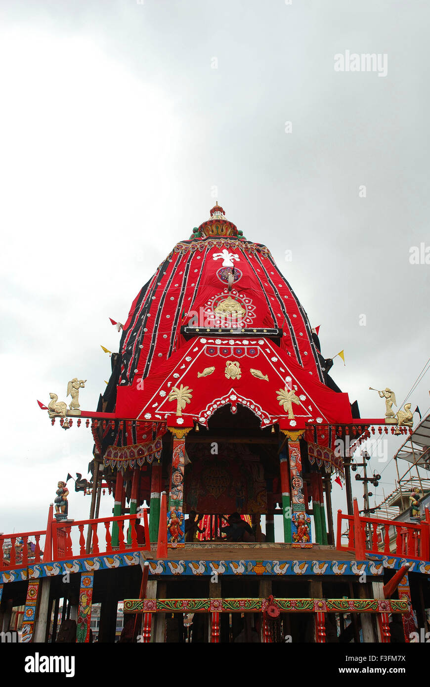 Procession de Rath Yatra festival voiture Voyage de Jagannath Puri Orissa ; ; ; l'Inde Banque D'Images