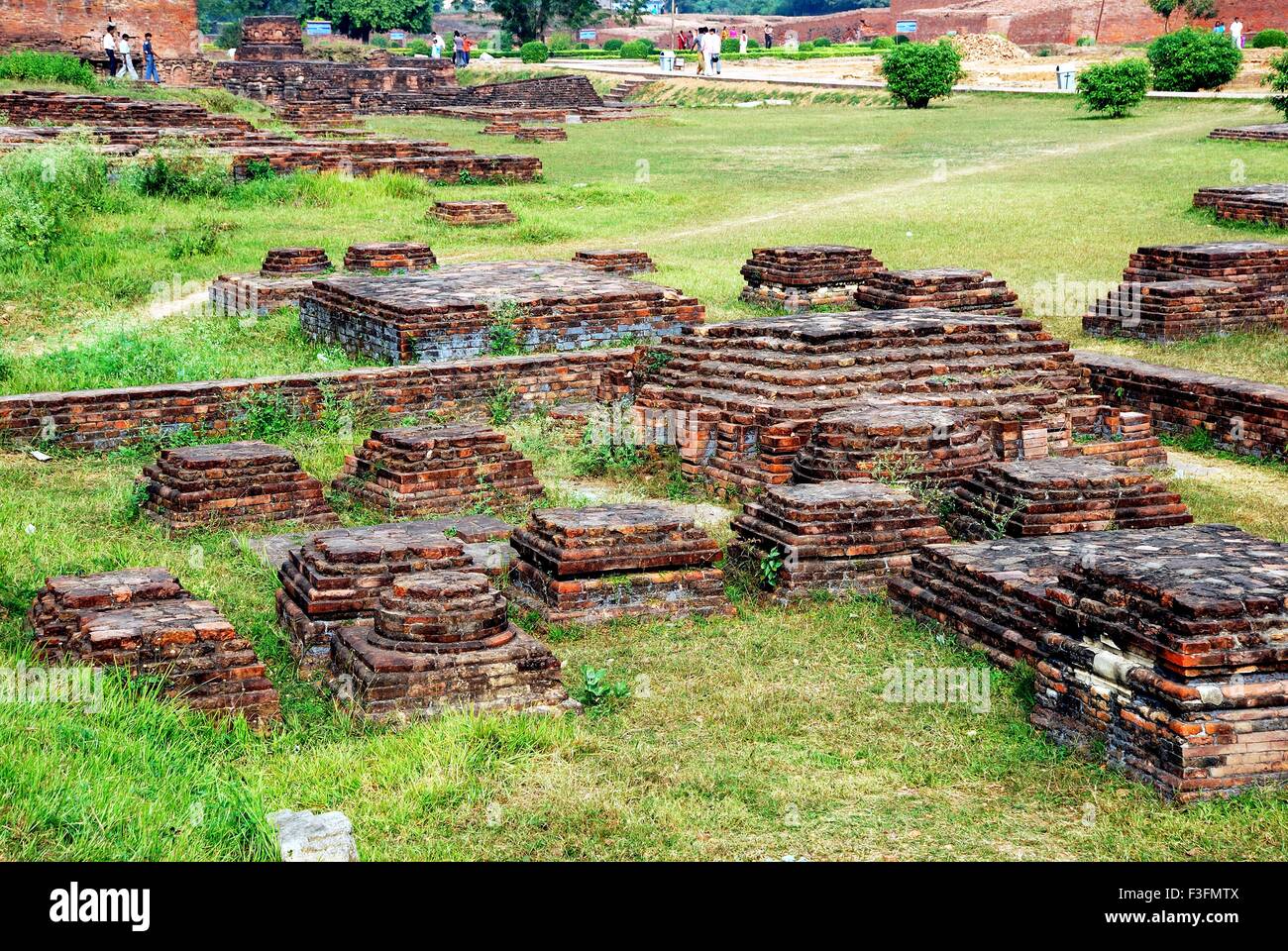 Old Nalanda University reste, Bihar, Inde, Asie Banque D'Images
