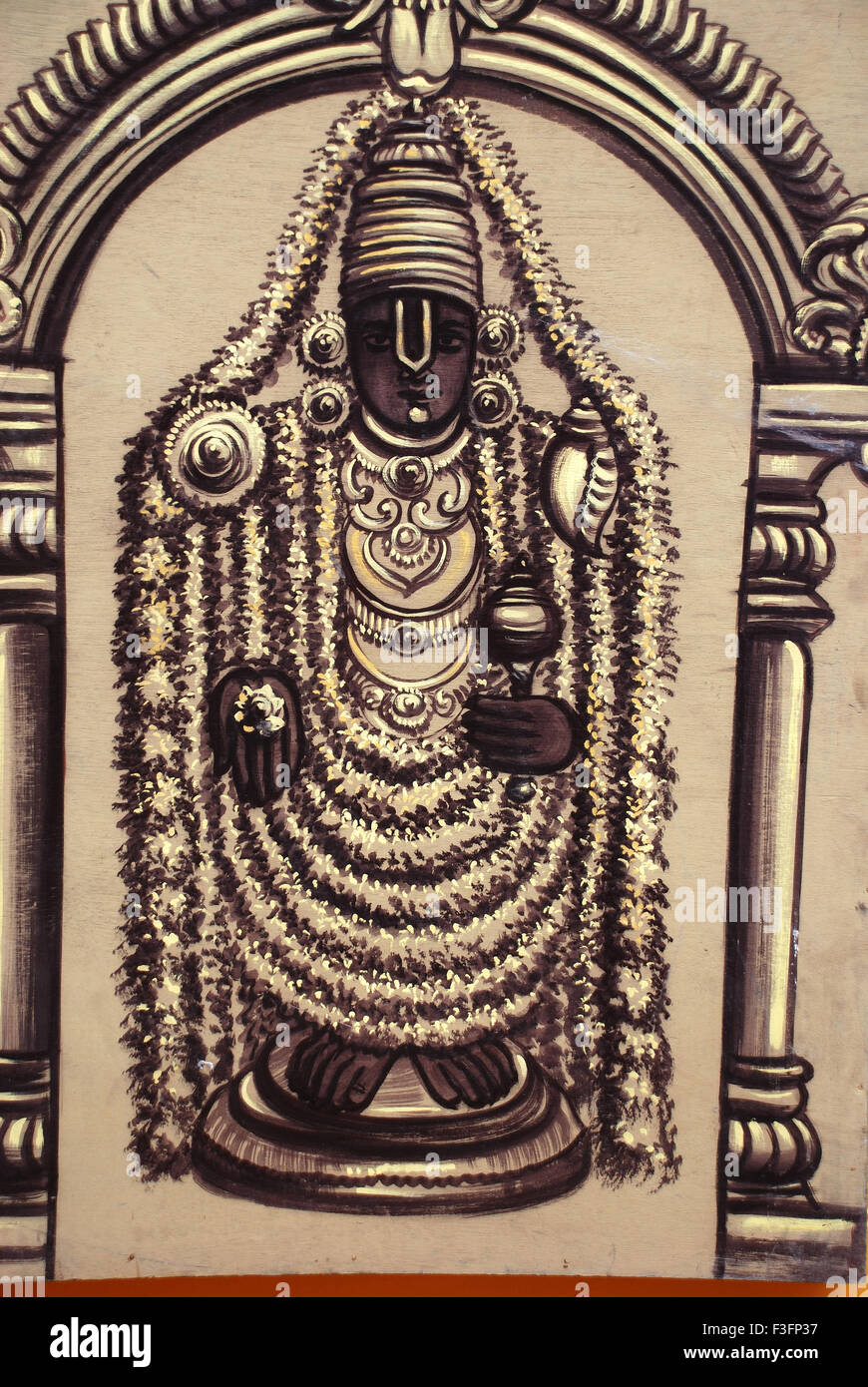 Peinture de lord Balaji Banque D'Images