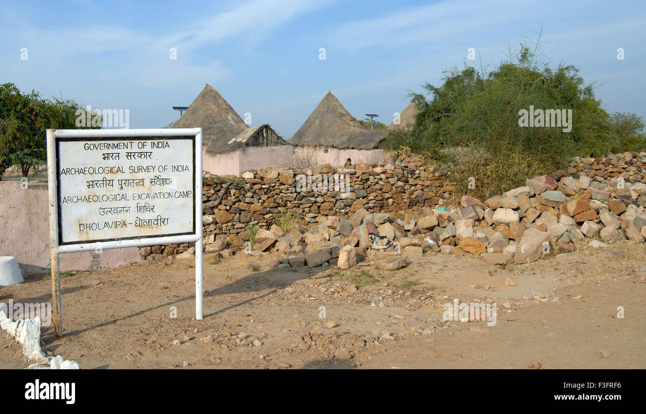 Mohenjodaro et Harappa d'excavation ; ; ; Dholavira Kutch Gujarat Inde ; Banque D'Images