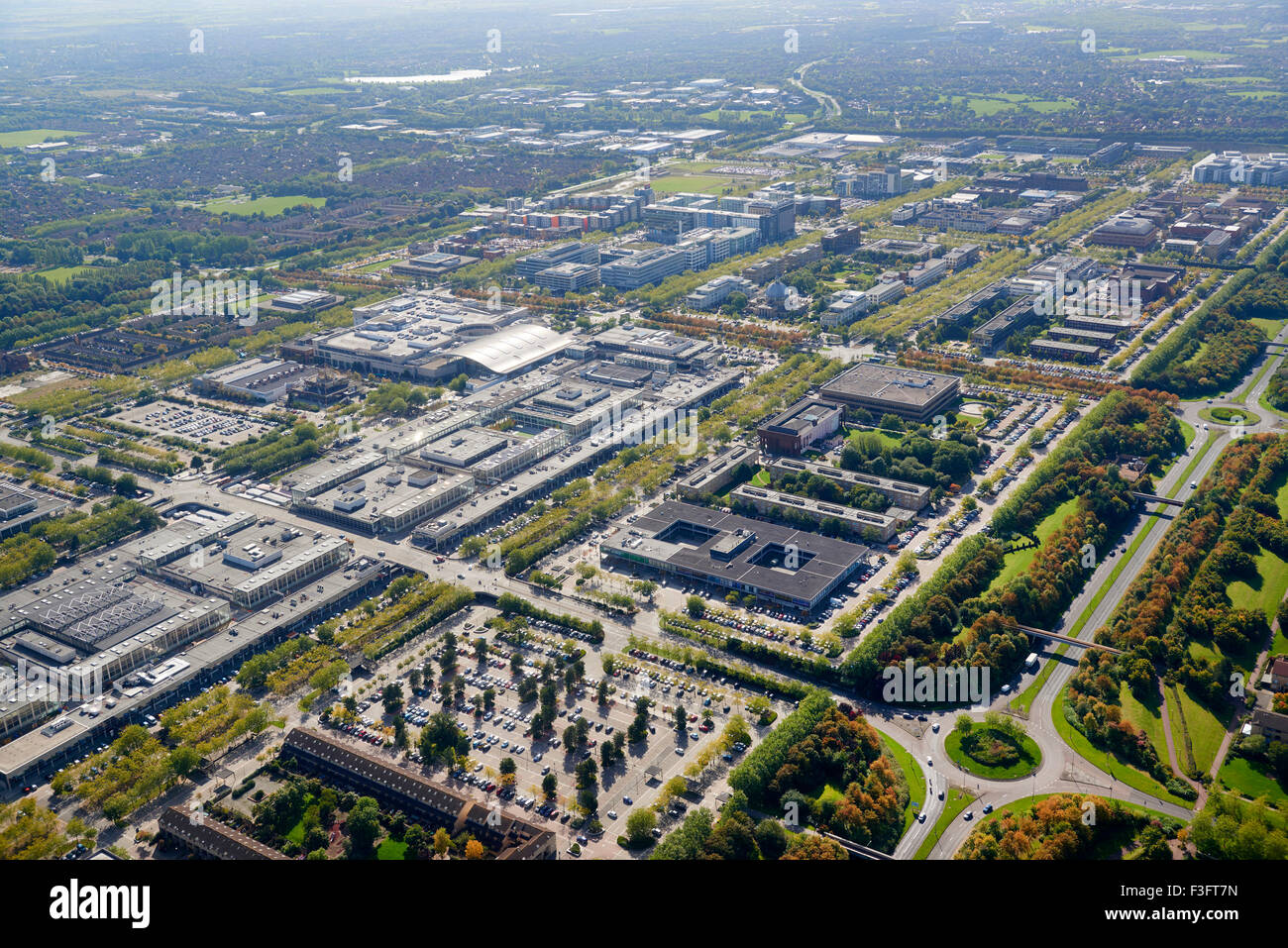 Une vue aérienne de Milton Keynes, Angleterre du Sud-Est, Royaume-Uni Banque D'Images