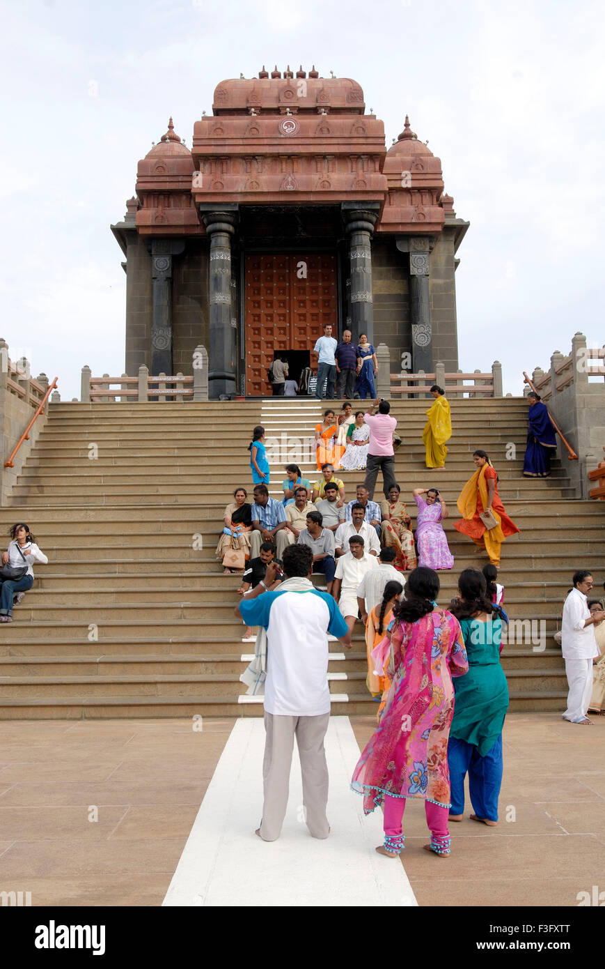 Stand Rocky Island mémorial dédié à Swami Vivekananda méditait en 1892 ; Kanyakumari ; Tamil Nadu Inde ; Banque D'Images