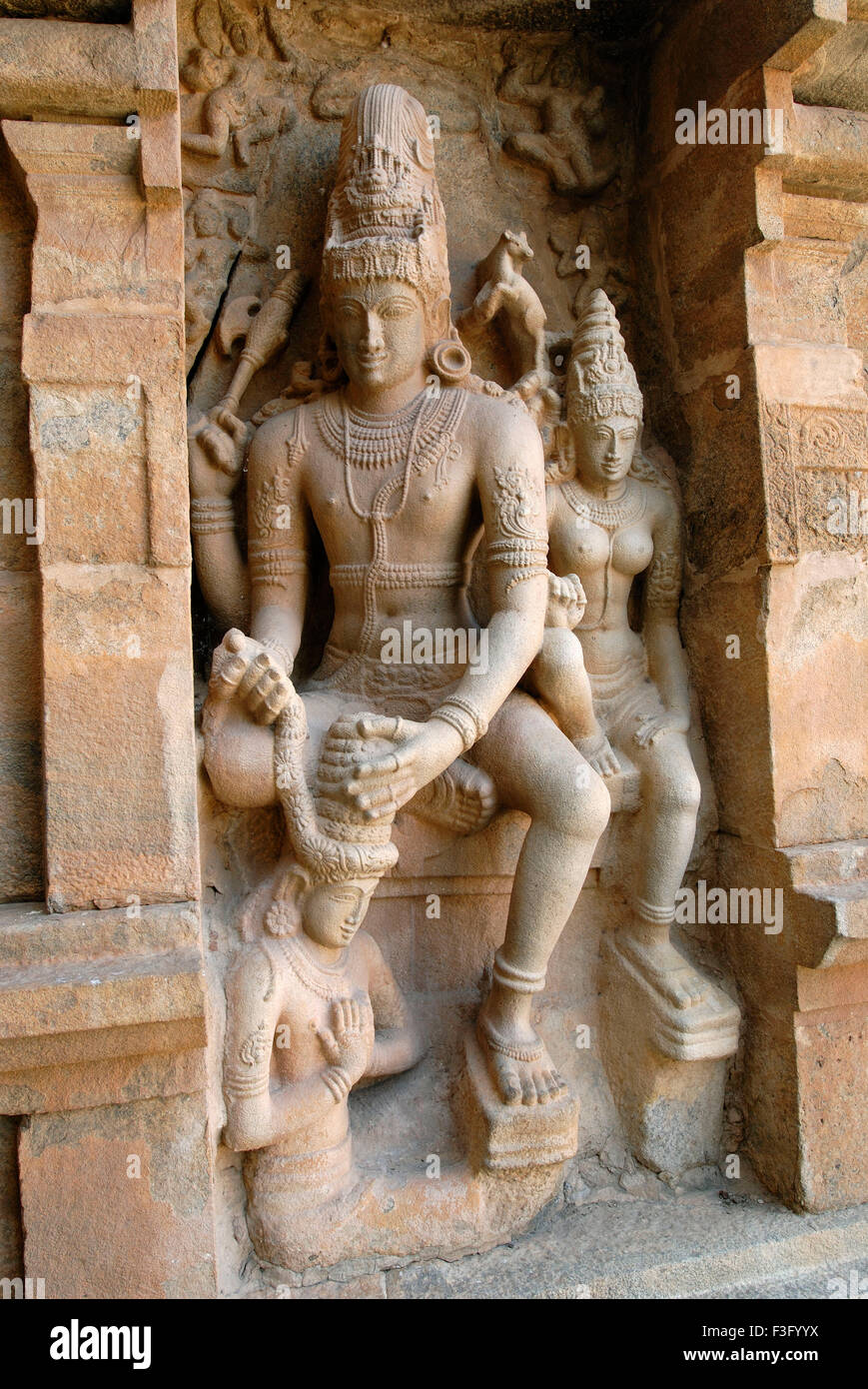 11e siècle statue de Saraswati Brihadishvara temple ; Gangaikonda Cholapuram Tamil Nadu ; Inde ; Banque D'Images