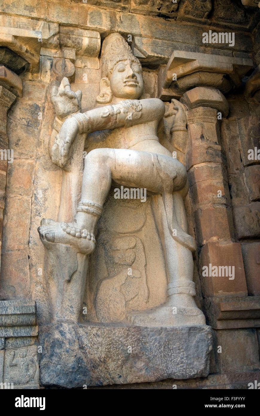 11e siècle statue en Dwarabalaka Gangaikonda Cholapuram Brihadishvara temple ; capital ; Cholas Shiva temple Tamil Nadu Banque D'Images