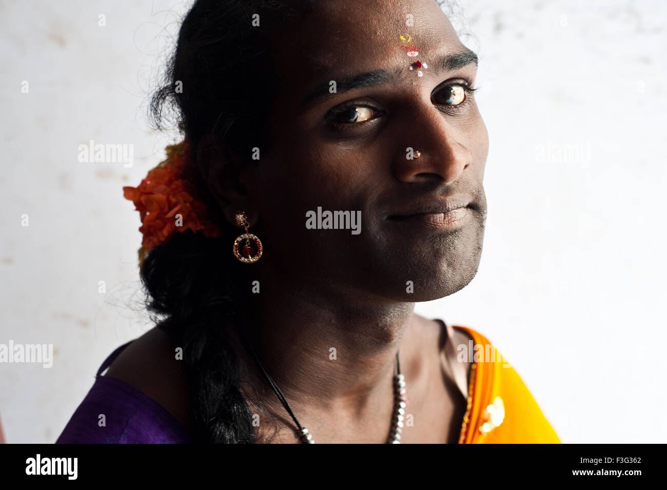 "Hijra" : tranvestite (Inde) Banque D'Images