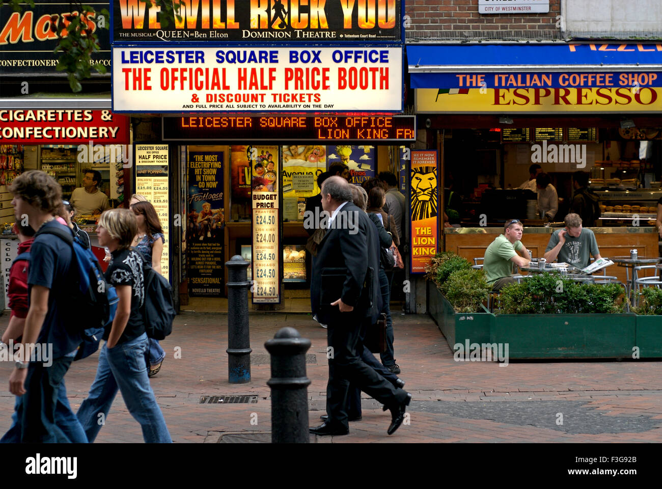 Leicester Square Box Office ; Half Price ; Discount Theatre tickets ; Londres ; Angleterre ; Royaume-Uni ; Royaume-Uni Banque D'Images