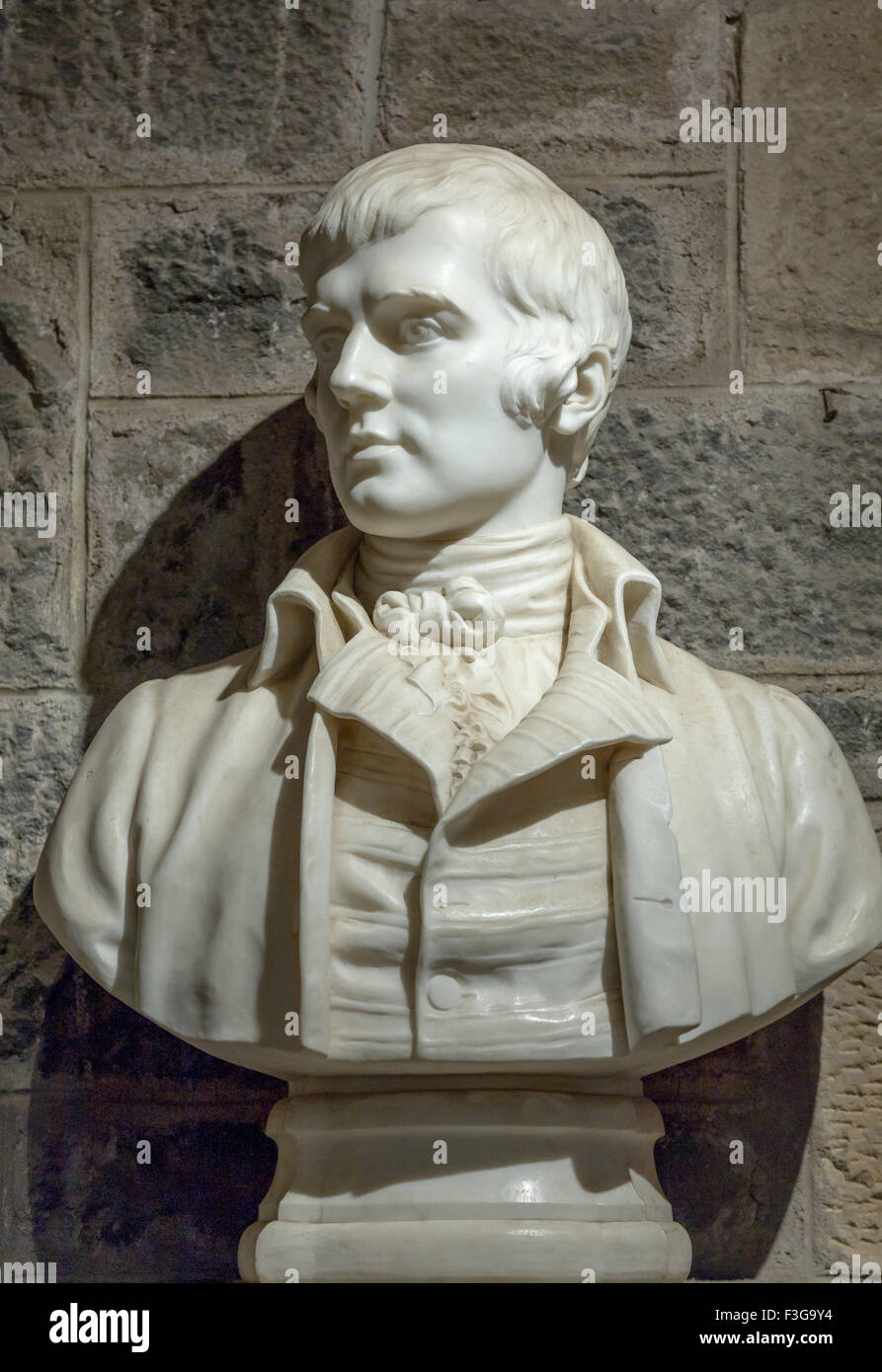 Statue de Robert Burns Banque D'Images