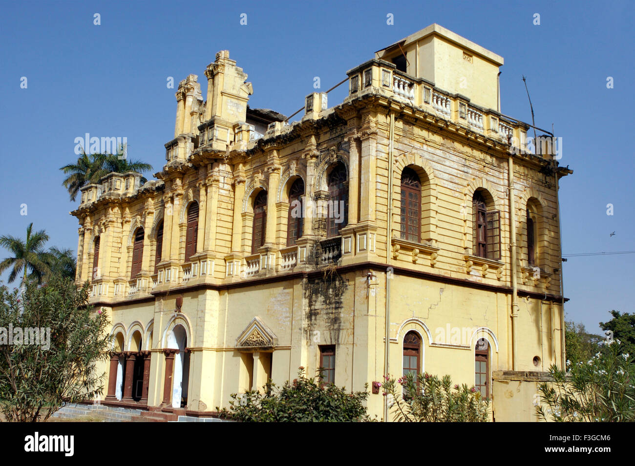 Sharad baug palace ruiné en tremblement de terre 2001 ; ; ; Inde Gujarat kutch Banque D'Images
