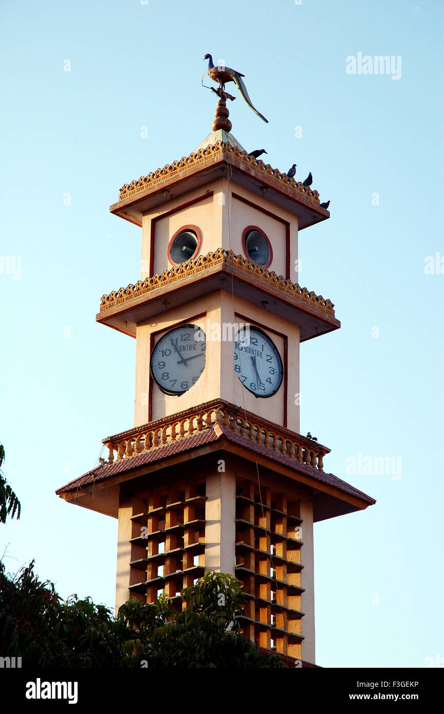 Tour de l'horloge village général ; photos ; Inde Gujarat Banque D'Images